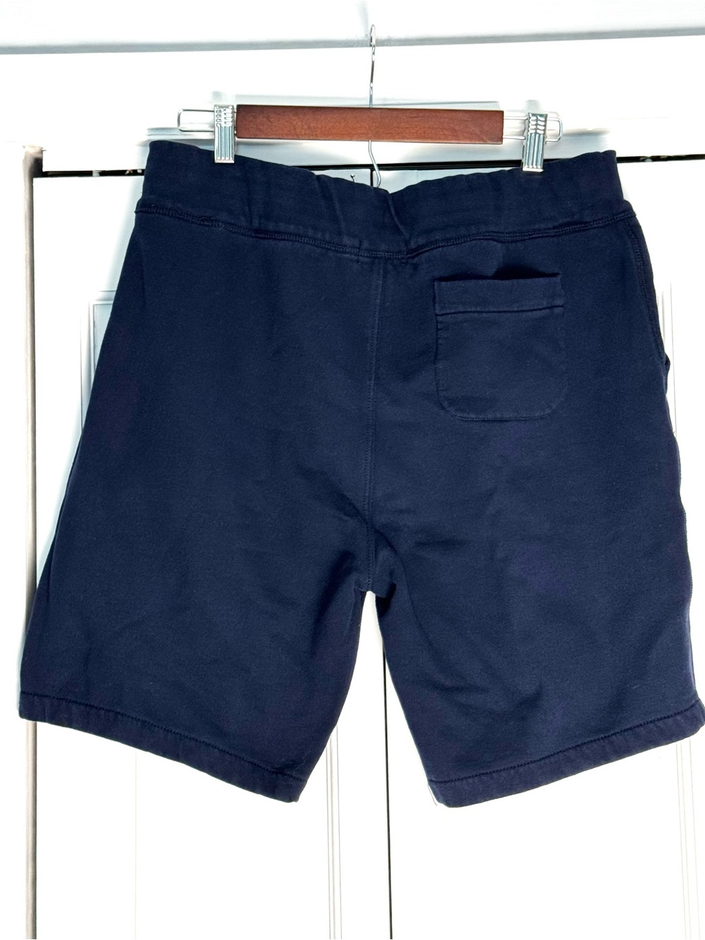 Ralph Lauren Navy Athletic Shorts with Yellow POLO Graphic - Picture 2 of 6